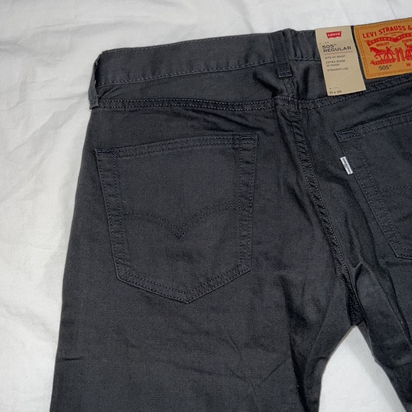 NWT Levi’s “505 Regular” Black Jeans - Picture 5 of 8